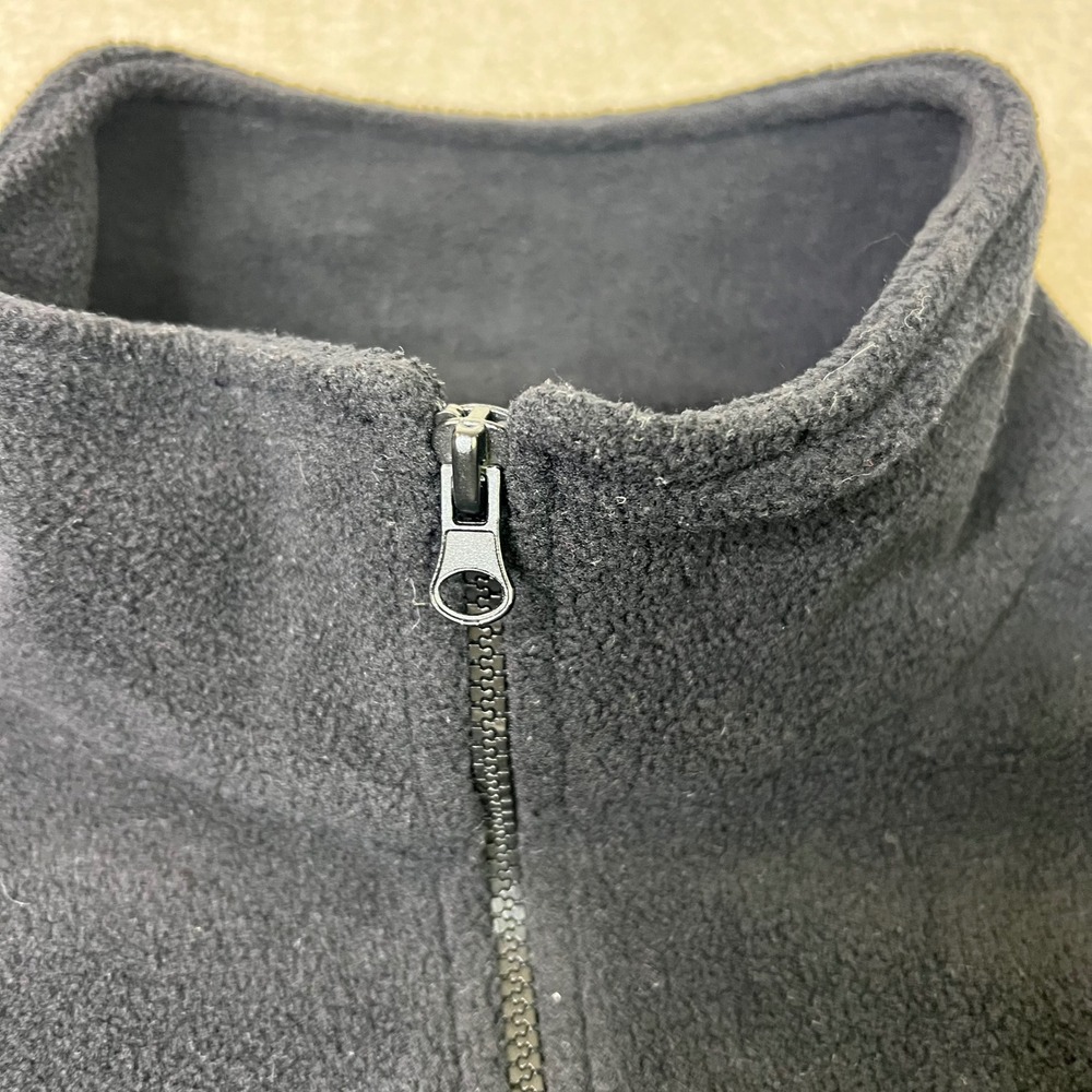 Ariat Mens XXL Black Fleece Quarter Zip Pullover Jacket Orange Logo Mock Neck - Picture 5 of 9